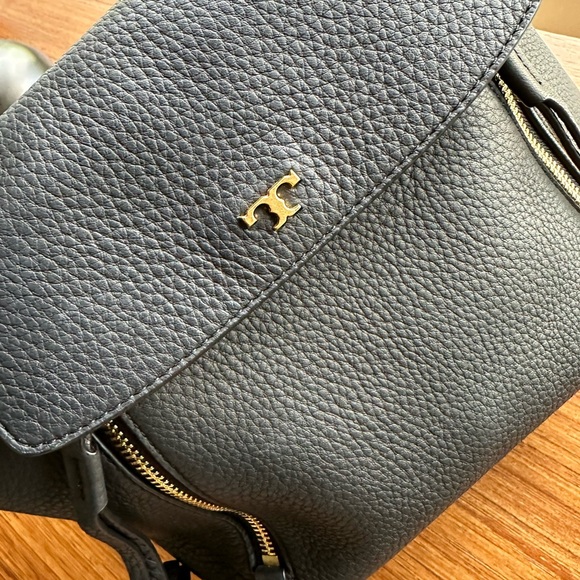 TORY BURCH Half Moon Black Medium Satchel Crossbody Bag - Picture 9 of 16